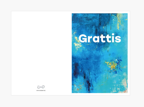 Grattiskort download blue EvaO Art Eva Olsson Järvsö