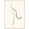 poster med minimalistiskt motiv av elegant kvinna i svartvit stil – stilren inredningsdetalj