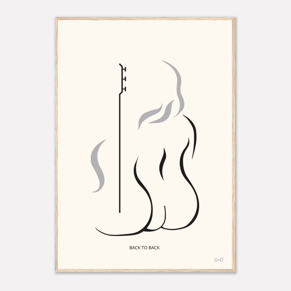 Minimalism poster kvinna gitarr